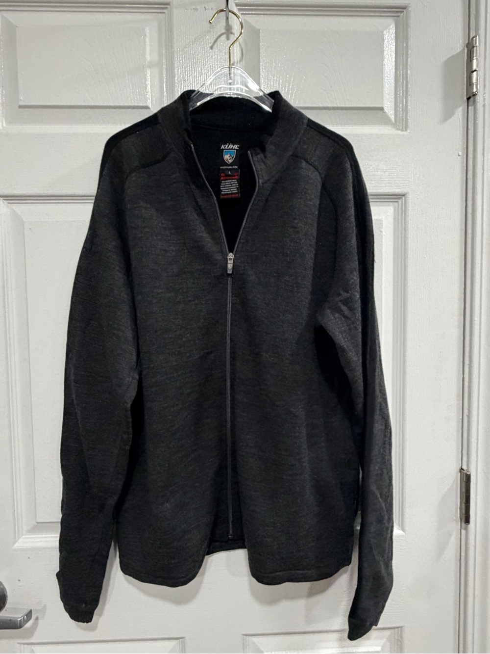 Kuhl Men’s Full-Zip Sweater Jacket - Charcoal